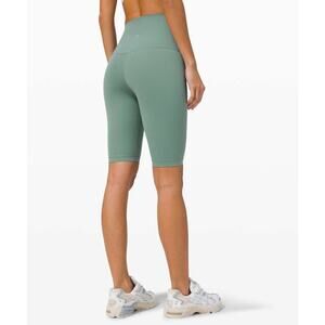 LULULEMON Align Super High Rise Short 10" Tidewater Teal Nulu Buttery Biker 6